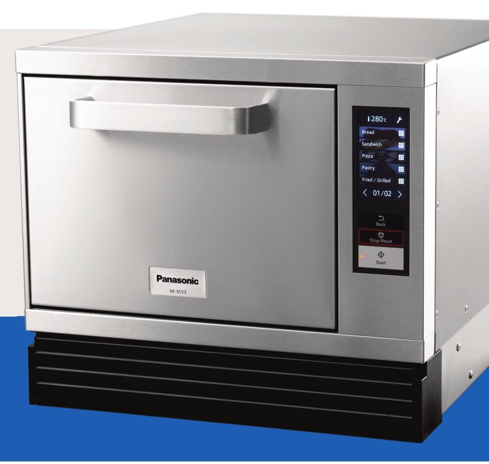 Forno de convecção de alta velocidade Panasonic NE-SCV3 em inox com painel touch